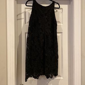 Three Dots Antonetta Black Lace Sheath Dress